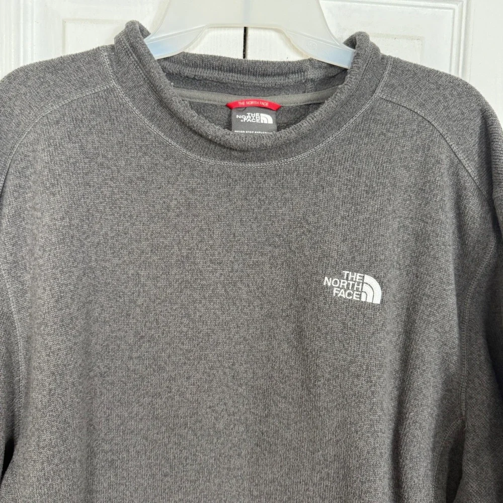 The North Face Sweater Fleece Pullover XL Grey Gorpcore Mock Neck Top